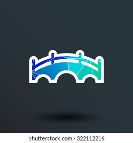 bridge icon vector button logo symbol concept.