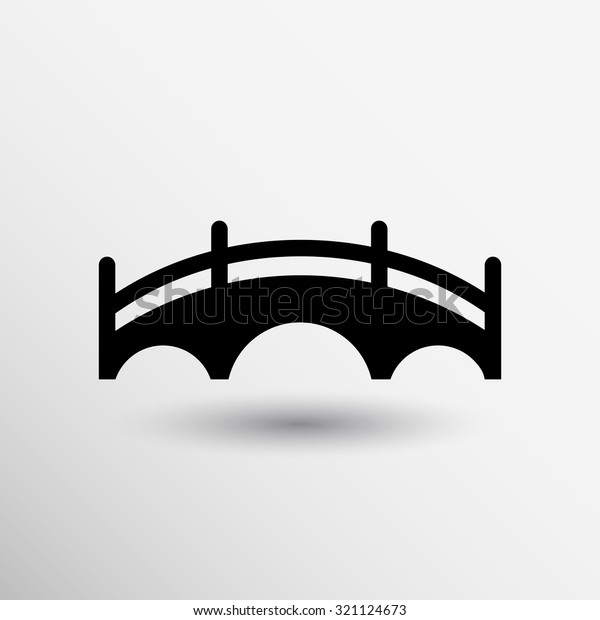 橋のアイコンベクター画像ボタンのロゴシンボルコンセプト のベクター画像素材 ロイヤリティフリー