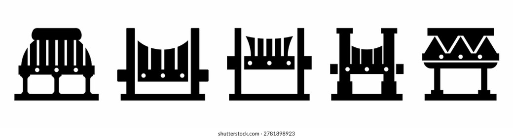Bridge icon vector collection. Set of bridge icon vector template designs. Stock vector.