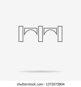 Bridge icon. Vector concept illustration for design.
