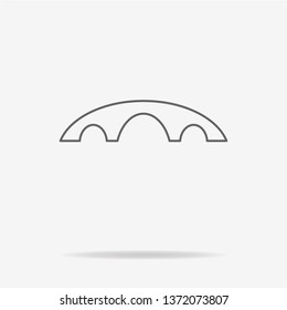 Bridge icon. Vector concept illustration for design.