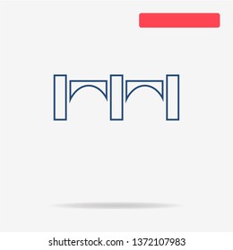 Bridge icon. Vector concept illustration for design.