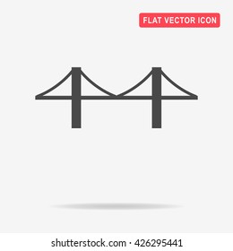 Bridge icon. Vector concept illustration for design.