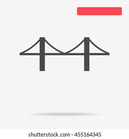 Bridge icon. Vector concept illustration for design.