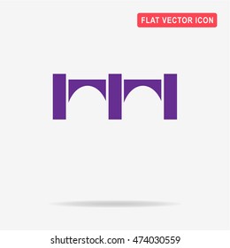 Bridge icon. Vector concept illustration for design.