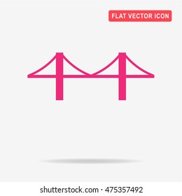Bridge icon. Vector concept illustration for design.