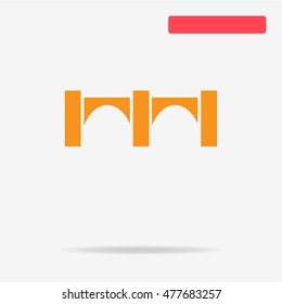 Bridge icon. Vector concept illustration for design.