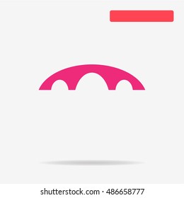Bridge icon. Vector concept illustration for design.