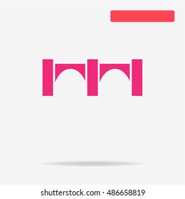 Bridge icon. Vector concept illustration for design.