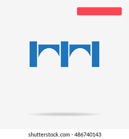 Bridge icon. Vector concept illustration for design.