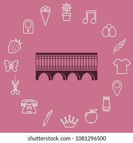 Bridge icon, vector design