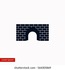 bridge icon vector, flat design best vector icon