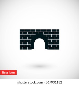 bridge icon vector, flat design best vector icon