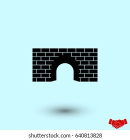 bridge icon vector, flat design best vector icon