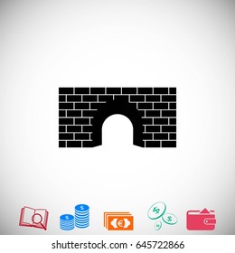 bridge icon vector, flat design best vector icon