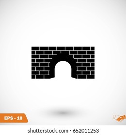 bridge icon vector, flat design best vector icon