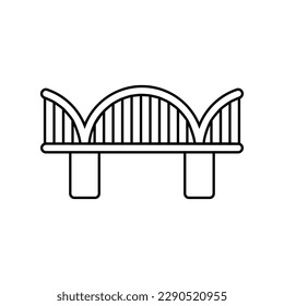 Bridge icon vector. Bridge icons, Various bridges illustration symbol collection.