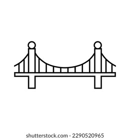 Bridge icon vector. Bridge icons, Various bridges illustration symbol collection.