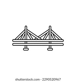 Bridge icon vector. Bridge icons, Various bridges illustration symbol collection.