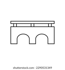 Bridge icon vector. Bridge icons, Various bridges illustration symbol collection.