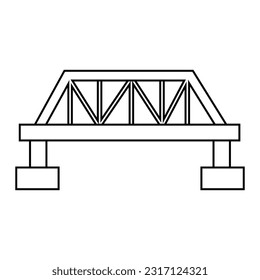 Bridge icon vector. Bridge icons, Various bridges illustration symbol collection.