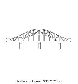 Bridge icon vector. Bridge icons, Various bridges illustration symbol collection.