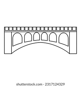 Bridge icon vector. Bridge icons, Various bridges illustration symbol collection.