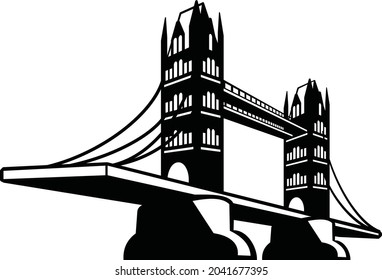 Diseño de ilustración de vector de icono de puente