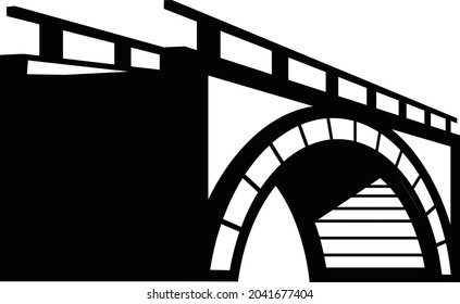 Diseño de ilustración de vector de icono de puente