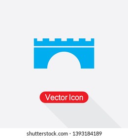 Bridge Icon Vector Illustration In Flat Style Eps10