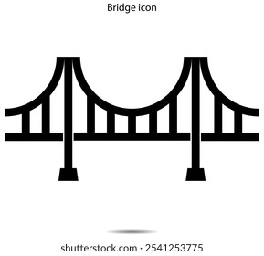 Bridge icon vector illustration graphic on background