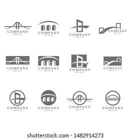 Bridge icon vector illustration Logo template design