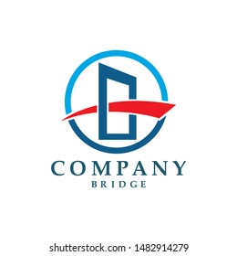 Bridge icon vector illustration Logo template design