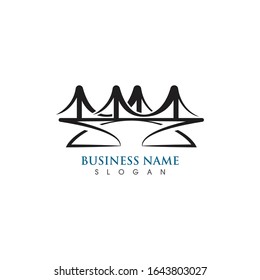 Bridge icon vector illustration Logo template design