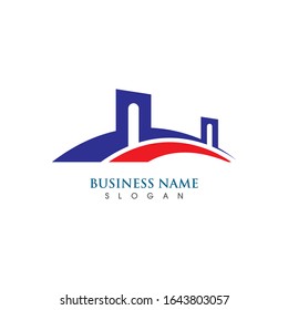 Bridge icon vector illustration Logo template design