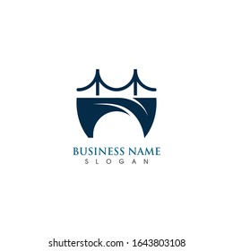 Bridge icon vector illustration Logo template design