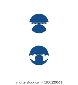 Ilustración del vector del icono del puente Diseño del logotipo