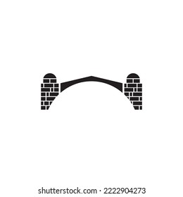 bridge icon vector illustration logo design