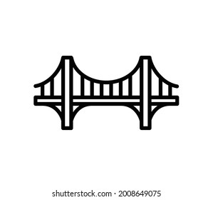 Bridge icon vector logo design template illustration 