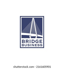 Bridge icon vector logo design template