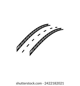 vector de icono de puente sobre fondo blanco