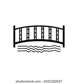 vector de icono de puente sobre fondo blanco
