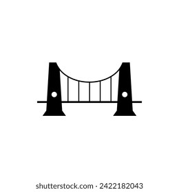 vector de icono de puente sobre fondo blanco