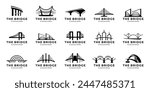 Bridge icon vector set. architecture illustration sign collection. construction symbol or logos inspiration.