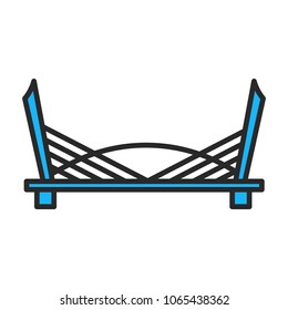 Bridge icon vector. Bridge sign on white background. Bridge icon for web and app