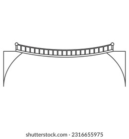 diseño del logotipo de la ilustración de la plantilla del vector de icono de puente