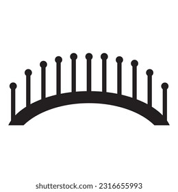 diseño del logotipo de la ilustración de la plantilla del vector de icono de puente