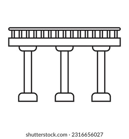 bridge icon vector template illustration logo design
