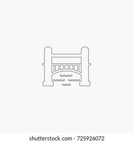 bridge icon. way sign