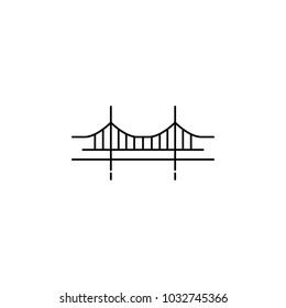 bridge icon.Element of popular tourism icon. Premium quality graphic design. Signs, symbols collection icon for websites, web design,